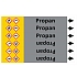 Značení potrubí ISO 20560, propan